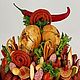 Огромный торт из колбасок и закусок. Съедобные букеты. Sharik__LUX. Интернет-магазин Ярмарка Мастеров.  Фото №2
