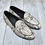 Обувь ручной работы handmade. Livemaster - original item Loafers made of genuine python leather, in natural color.. Handmade.