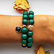 A bright set of bracelets with green agate, Bracelet set, Moscow,  Фото №1