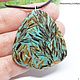 Order Polymer pendant shiny and bright turquoise with gold color. Selberiya shop. Livemaster. . Pendants Фото №3