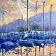  Oil painting Landscape ' Reflections at sunset'. Pictures. Fine Art for Joy. My Livemaster. Фото №5