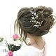 Hairstyle decoration with rhinestones and leaves. Hair Decoration. Wedding jewelry hair pins. My Livemaster. Фото №6