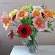 Bouquet of poppies 'Twenty-five!'. polymer clay, Bouquets, Zarechny,  Фото №1