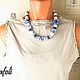 Blue and white short beads. Necklace. Grafoli jewellery. My Livemaster. Фото №6
