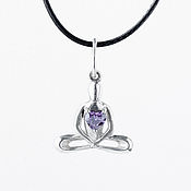 Украшения handmade. Livemaster - original item The Lotus pendant on the subject of yoga made of silver. Handmade.