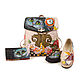 Set of leather backpack, moccasins and wallet 'Ethno Alice', Moccasins, St. Petersburg,  Фото №1