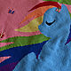 Plaid 'Rainbow Dash with butterflies', Blankets, Moscow,  Фото №1
