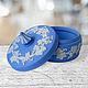 Винтаж: Wedgwood Jasperware Большая винтажная шкатулка с виноградной лозой, Шкатулки винтажные, Вологда,  Фото №1