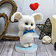 Bunny with heart. Felted Toy. Fluffy Heart (fluffyheart). Online shopping on My Livemaster.  Фото №2