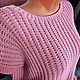 Вязаный топ из хлопка женский 48-50 розовый рисунок ажур. Топы. Летние топы и жилеты. Ярмарка Мастеров.  Фото №4