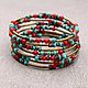 Order Multi-row bracelet with coral and turquoise, light elegant dimensionless. Ritasdreams (ritasdreams). Livemaster. . Bead bracelet Фото №3
