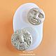 Mold Face and Moon Silicone Face Shape for cabochons and Pendants, Molds for making flowers, Astrakhan,  Фото №1