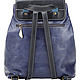 Women's leather backpack 'Palermo' (blue). Backpacks. Russian leather Guild. My Livemaster. Фото №5