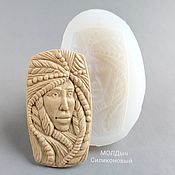 Материалы для творчества handmade. Livemaster - original item Mold for pendants and cabochons 5 x 2,8 cm Silicone Mold girl. Handmade.