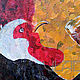 Картина Петух и вино с рюмкой вином фужером для кухни. Картины. VladiS. Ярмарка Мастеров.  Фото №4