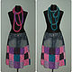 Denim skirt with colored squares ' Sancho on the Rancho', Skirts, Moscow,  Фото №1