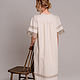Linen nightgown 'Darling' with beige lace. Nightdress. Delicate Clothing Store (Daria). My Livemaster. Фото №4