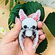 Летучая мышь из бисера игрушка амигуруми. Амигуруми куклы и игрушки. Игрушки из бисера Gretta Amigurumi. Ярмарка Мастеров.  Фото №4