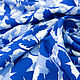 Вискоза цветы синие с голубым, Ткани, Краснодар,  Фото №1