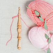 Материалы для творчества handmade. Livemaster - original item Wooden crochet Hook 4,5#88. Handmade.