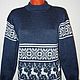 Sweater with reindeer and Norwegian ornament knitted. Sweaters. SweaterOK. Online shopping on My Livemaster.  Фото №2