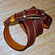 leather belt. ' CHESTNUT AND SAND', Straps, Moscow,  Фото №1