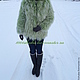 Shuba from solid layers Lama, without rossiu,all made of fur.Sewing by the standards of the order, available in any color.This model is very lightweight and warm,the color is light green with white ti