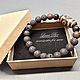Заказать Браслет амулет с бусиной ДЗИ 3 глаза счастье и достаток. accessories for men. Ярмарка Мастеров. . Бусина Дзи Фото №3