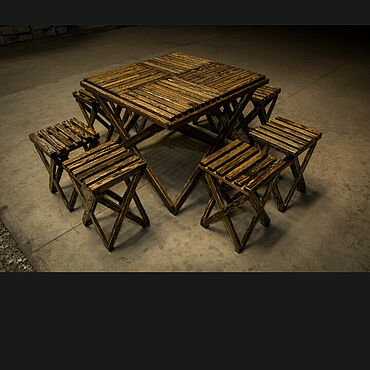 Дача и сад ручной работы. Ярмарка Мастеров - ручная работа Наборы садовой мебели: Комплект стол со стульями. Handmade.
