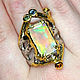 Ring with faceted opal. Rings. dobrivolshebnik (dobrivolshebnik). Online shopping on My Livemaster.  Фото №2