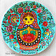 Matryoshka decorative plate hand painted, Dolls1, Krasnodar,  Фото №1