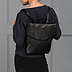 Order Backpack genuine leather 'Black crinkled'. alekseevaksenia. Livemaster. . Backpacks Фото №3