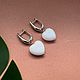 Серьги с белым кварцем. Серьги классические. Katerina Moroz accessories for you (katerinamoroz). Ярмарка Мастеров.  Фото №4