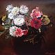 Order Oil painting Flowers in a clay vase. canvas oil. Ирина Димчева. Livemaster. . Pictures Фото №3