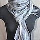 Men's felted scarf Silver blue. Scarves. Юлия Левшина. Авторский войлок COOLWOOL. My Livemaster. Фото №5