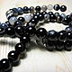 Natural black agate 6 mm, Beads1, Dolgoprudny,  Фото №1