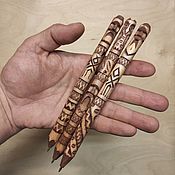 Русский стиль handmade. Livemaster - original item Wooden writing pens 3 pieces. ethno style. Souvenir. Handmade.