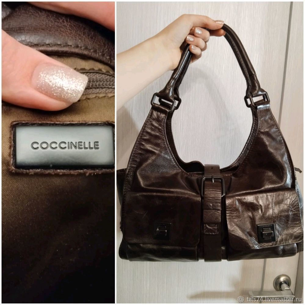 Винтаж: Coccinelle Итальянская сумка из нат кожи на 2 ручках в интернет ...