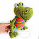 Order Master-class Crocodile rainbow Knitted toy. GALAtoys. Livemaster. . Knitting patterns Фото №3