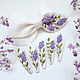 Bow and Hairpin, linen - embroidery Lilac. Hairpins. annetka-ann (annetka-ann). My Livemaster. Фото №5