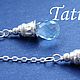 Серебряные серьги - продевки с голубым топазом ,, ICICLE ,,. Серьги-продевки. Tati Style. Ярмарка Мастеров.  Фото №8