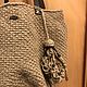 Shopper Сумка из джута, вместительная и удобная. Прочная и элегантная. Сумка-тоут. Оксана Макарова. Интернет-магазин Ярмарка Мастеров.  Фото №2