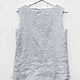 Льняной топ с открытыми краями. Блузки. LINEN & SILVER ( ЛЕН и СЕРЕБРО ). Ярмарка Мастеров.  Фото №4