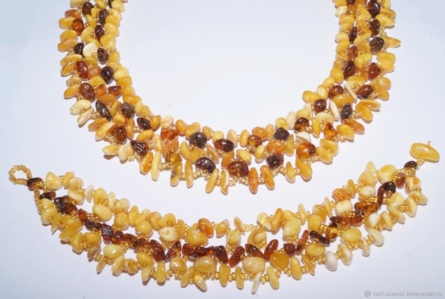Set 'Royal openwork' made of antique amber, Jewelry Sets, Belokuriha,  Фото №1