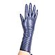 Size 7.5. Winter gloves made of genuine blue leather with stitching. Vintage gloves. Butichok from N.. Online shopping on My Livemaster.  Фото №2
