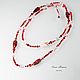 Red long beads and burgundy earrings for a red bracelet. Jewelry Sets. Elena Potsepnya Jewelry. My Livemaster. Фото №5