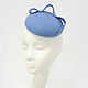 The pill box hat 'Wave'. Color blue, Hats1, Moscow,  Фото №1