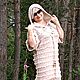 Вязаное женское платье длинное льняное с капюшоном Колдунья, Платья, Нижний Новгород,  Фото №1