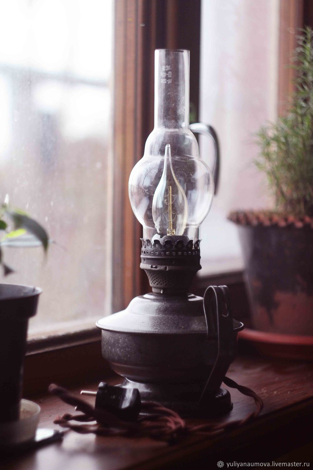 Элементы интерьера: винтажная керосиновая лампа Эдисона электрическая в .