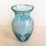 Винтаж handmade. Livemaster - original item The vitriol glass vase DKhZ CCCP 50s... Handmade.